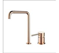 VOAAJKBFB Grifo de Lavabo for baño, Tubo súper Largo, Pistola Dos Agujeros, Grifo Gris, Giratorio 360, Negro Generalizado(Rose Gold)