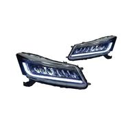VOALVT Faros Delanteros Conjunto Para Accord 2008-2012 Faros Delanteros LED Con Luz Diurna Intermitentes Luz Carretera Proyector Tipo Ojo Ángel