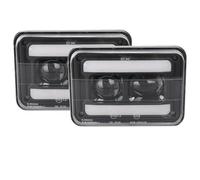 VOALVT Faros Delanteros Conjunto Para Chevrolet Para Silverado Para Camaro (2 Unidades) Faros Delanteros LED Rectangulares 4x6 Pulgadas Con Luz Diurna/intermitente