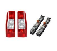 VOALVT Luces Traseras Para Ford Para Transit MK7 2006-2014 Reflector De Parachoques Trasero Luz De Freno Placa Circuito 6C11-13405-AD 6C11-13404-AD Piloto Posterior(With Bulb Pair)