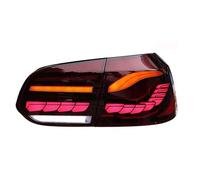VOALVT Luces Traseras Para VW Para Golf 6 2010-2014 Accesorios De Luces Traseras LED Antiniebla DRL Luz De Freno Intermitente Plug And Play Piloto Posterior(1 pair red)