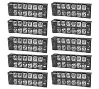 VOANZO 10 Uds 6 Posiciones Bloques de terminales eléctricos 600V 25A para electrodomésticos máquinas de Circuito electrónico