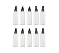 VOANZO 10 unids vacío botella pulverizador de plástico 100 ml fina niebla atomizador de viaje set recargable viaje tamaño botella artículos de tocador contenedores líquidos (blanco)