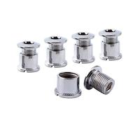 VOANZO 10Sets M8x12MM Silver Nut 2PCS/Set Bicycle Bike Wheel Hub Axle Nuts 7075 Aluminum Alloy Screw for Bike Speed Crankset