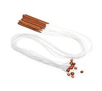 VOANZO 12 piezas Juego de ganchos de ganchillo de bambú - Kit ideal para tejer muchos patrones y proyectos - Tamaños 3.0-10.0mm con extremos de cable de plástico (marrón)