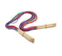 VOANZO 18PCS Agujas circulares para hacer punto 40cm Agujas de bambú Tubo colorido Suéter Bufanda Herramientas para hacer punto Accesorios hechos a mano