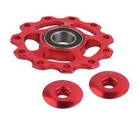 VOANZO 2 Pares de Ruedas de guía para Bicicleta de montaña, rodamiento de Esfera Trasera, piñón CNC de ánodo, Rueda Dentada de 11 Dientes, Volante, Accesorios para Bicicleta (Rojo)