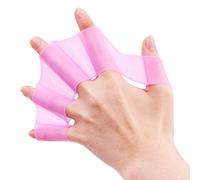 VOANZO 2 Pares Guantes de natación para Remo Mano con Palma Equipo de natación Garra Rana Surf natación acuática esnórquel para niños Mujeres Hombres para Entrenamiento de natación (Morado, M + L)