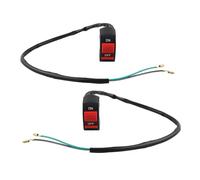 VOANZO 2 Piezas de Interruptor de Palanca para Manillar de Bicicleta y Motocicleta, botón pulsador de Encendido y Apagado, Interruptor de luz de Doble Destello, botón de Encendido/Apagado