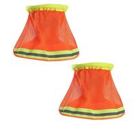 VOANZO 2 Piezas de Velo de protección Solar para Casco de Alta Visibilidad, construcción de Malla Transpirable, Visera para el Cuello para Casco de Seguridad con Tira Reflectante
