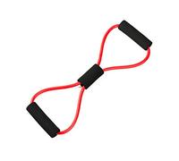 VOANZO 2 Piezas Yoga Gimnasio Fitness Resistencia 8 Palabra Expansor de Pecho Tubo de Goma Cuerda de tracción Entrenamiento Bandas elásticas musculares para Ejercicio Deportivo (Rojo)