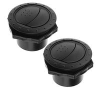 VOANZO 2 uds, 60mm, Salida de Aire de CA Redonda, Perilla electrochapada para salpicadero con persiana para RV, autobús, Barco, yate, Caravana