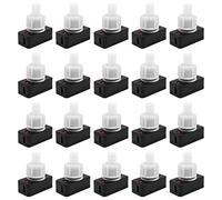 VOANZO 20 piezas lámpara de escritorio interruptor de atenuación interruptor de botón AC 250V 1A interruptor de encendido/apagado