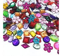 VOANZO 200 Uds. Piedras Preciosas para Manualidades, Gemas Multicolores para Coser, acrílicas para decoración de Costura de Ropa, Diamantes de Colores, decoración Artesanal DIY