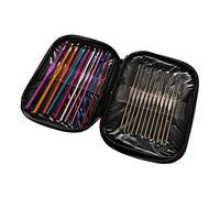VOANZO, 22 Uds., Juego de Ganchillo Multicolor con Bolsa, Agujas de Tejer, Herramienta Artesanal, el Mejor Juego para Principiantes y Profesionales