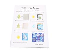 VOANZO 24 hojas de papel de impresión solar Papel de cianotipo A5 Papel de dibujo solar Sensibilidad Papel de impresión de naturaleza para niños adultos Artes Artesanías Proyecto de bricolaje