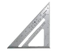 VOANZO 2PCS Regla de triángulo de aleación de aluminio Herramienta de medición de alta precisión de transportador cuadrado de 7 pulgadas para ingeniero carpintero (gris)