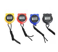 VOANZO - 4 cronómetros deportivos con función de fecha, hora y alarma, pantalla grande, resistente a los golpes, impermeable, para natación, correr, entrenamiento deportivo