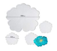 VOANZO 4 Uds DIY silicona flor posavasos moldes de resina molde de fundición de arcilla tazón esteras esteras de copa de vino molde para hacer joyas