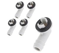 VOANZO 5 Piezas de 15 mm Boquilla de Salida de Agua de Aire Acondicionado Conector de Manguera de Drenaje de Aire Acondicionado Codo con Anillo de Goma