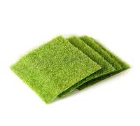 VOANZO 5PCS Estera de Piso de césped Artificial Simulación de Musgo Artificial Plantas Verdes Falsas Césped Estera de césped sintético Realista Decoración del hogar Paredes (15 x 15 cm