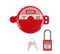 VOANZO Bloqueo de válvula de Bloqueo de Cilindro de Gas con candado de Seguridad Dispositivo de Bloqueo y etiquetado Resistente al Calor y a los Impactos para el Cierre de Seguridad del Grifo de Gas