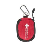 VOANZO Bolsa de Almacenamiento de aceites Esenciales, Bolsa de Viaje portátil con 16 Compartimentos para Botellas de 2 ml, Incluye Gancho, Ideal para aromaterapia (Rojo)