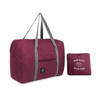 VOANZO Bolsa de Viaje Plegable, Impermeable, Multiusos, Deportiva, portátil, para Viajes, Camping (Rojo Vino)