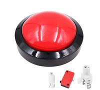 VOANZO Botones pulsadores iluminados LED de 12 V botón Gigante Rojo Grande para Arcade Pop'S Music DJ Dancing Machine -Diámetro 100 mm