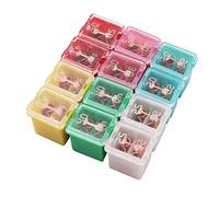 VOANZO Caja de fusibles para Coche, 12 Uds, fusibles para Coche Surtidos 20A/25A/30A/40A/50A/60A para Camiones, Coches y SUV, Barco