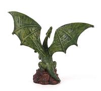 VOANZO Dragón verde de la resina con las alas para las artesanías del hotel del restaurante de la barra