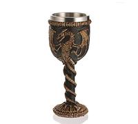 VOANZO Dragón volador medieval esqueleto fósil osario cáliz de vino Calabozos y dragones esqueléticos huesos de columna vertebral para fiesta de Halloween acento decorativo