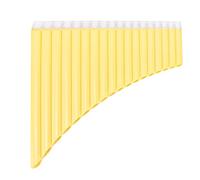 VOANZO Flauta de Pan de 16 Tubos, Instrumento de Viento portátil de Material ABS Duradero para Principiantes y Profesionales, con Bolsa de Tela y Pegatinas de Notas, Color Beige