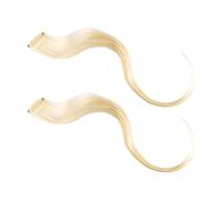 VOANZO Flequillo de Aire Lateral Largo, Ondulado, Rizado, con Clip, Flequillo de Cortina, Flequillo Lateral Frontal, Reflejos Que enmarcan el Rostro para Mujeres, Uso Diario, Juego de 2 Piezas, 35 cm