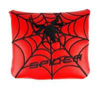 VOANZO Funda De Cabeza De Putter Para Palo De Golf Bordado De Araña Negra Y Roja Funda De Cabeza De Putter De Mazo Cuadrado Para Palo De Golf Funda De Cabeza De Putter Magnética Para Palo De Golf Rojo