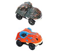 VOANZO Juego de 2 Coches de Dinosaurios Luminosos, Compatible con Pistas de Carreras, Regalo Ideal para niños y niñas