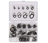 VOANZO Juego de 85 guías de caña de pescar, kit de reparación de cañas de pescar, cañas de fundición, cebo, guías de fundición de cerámica, acero inoxidable, guía de carbono