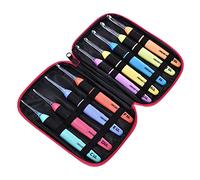 VOANZO Juego de 9 agujas de ganchillo iluminadas con funda, agujas de ganchillo de luz LED, agujas de tejer cómodas y suaves