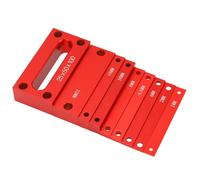 VOANZO Juego de 9 Bloques de Calibre de Altura para carpintería, Juego de cuñas de medición de Sierra de Mesa de aleación de Aluminio, Bloques de Ajuste de Altura para una medición rápida y precisa