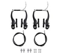 VOANZO Kit de Frenos en V universales de 2 Pares para Bicicletas Juegos de Frenos de Carretera y de montaña Incluye 2 Frenos en V Delanteros y Traseros 2 Cables de Freno 4 Tapas de Extremo de Cable