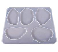 VOANZO Molde De Resina Para Posavasos, Moldes De Silicona Para Fundición De Resina, Molde De Pegamento Epoxi De Cristal Para Bricolaje Molde De Posavasos De ágata Molde De Resina Epoxi Par