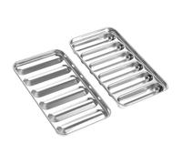 VOANZO Molde para Salchichas de Acero Inoxidable 304 Molde para Hot Dogs casero de 6 cavidades Recipiente para cocinar al Vapor No Requiere Carcasa Fácil de desmoldar