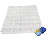 VOANZO Moldes de Resina de dominó, moldes de Silicona para Bricolaje, Kits de moldes de Resina epoxi para joyería