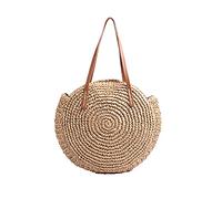 VOANZO Paja Bolsa Crossbody Mujeres Tejer Bolsa de hombro Ronda Y Bolsos de mano