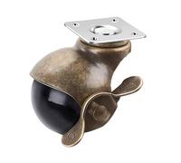 VOANZO Paquete de 4 ruedas de bola de 1.5 pulgadas de latón antiguo de 360 grados para muebles, gabinetes, sillas de ruedas