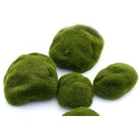 VOANZO Paquete de 5 Piedras Artificiales de Musgo Bola de Musgo Pequeña Roca de Musgo Bolas de Musgo Verde Simulación Decorativa de Musgo para arreglos Florales, jardín, terrarios y Manualidades