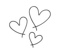 VOANZO Piezas de decoración de Pared en Forma de corazón, decoración de Pared de Metal en Forma de corazón Negro, Letrero de Pared en Forma de corazón, Adornos Colgantes para decoración de Dormitorio