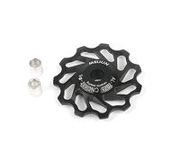 VOANZO Polea de Cambio Trasero Rueda de guía de Aluminio Polea de Cambio Trasero de Bicicleta para Bicicleta de Carretera MTB (Negro)
