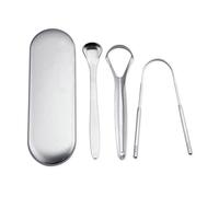 VOANZO Raspador de lengua de acero inoxidable para limpiar la lengua para eliminar el mal aliento