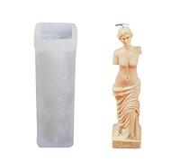 VOANZO silicona vela molde 3D columna romana haciendo molde pastel decoración vela haciendo suministros (venus)